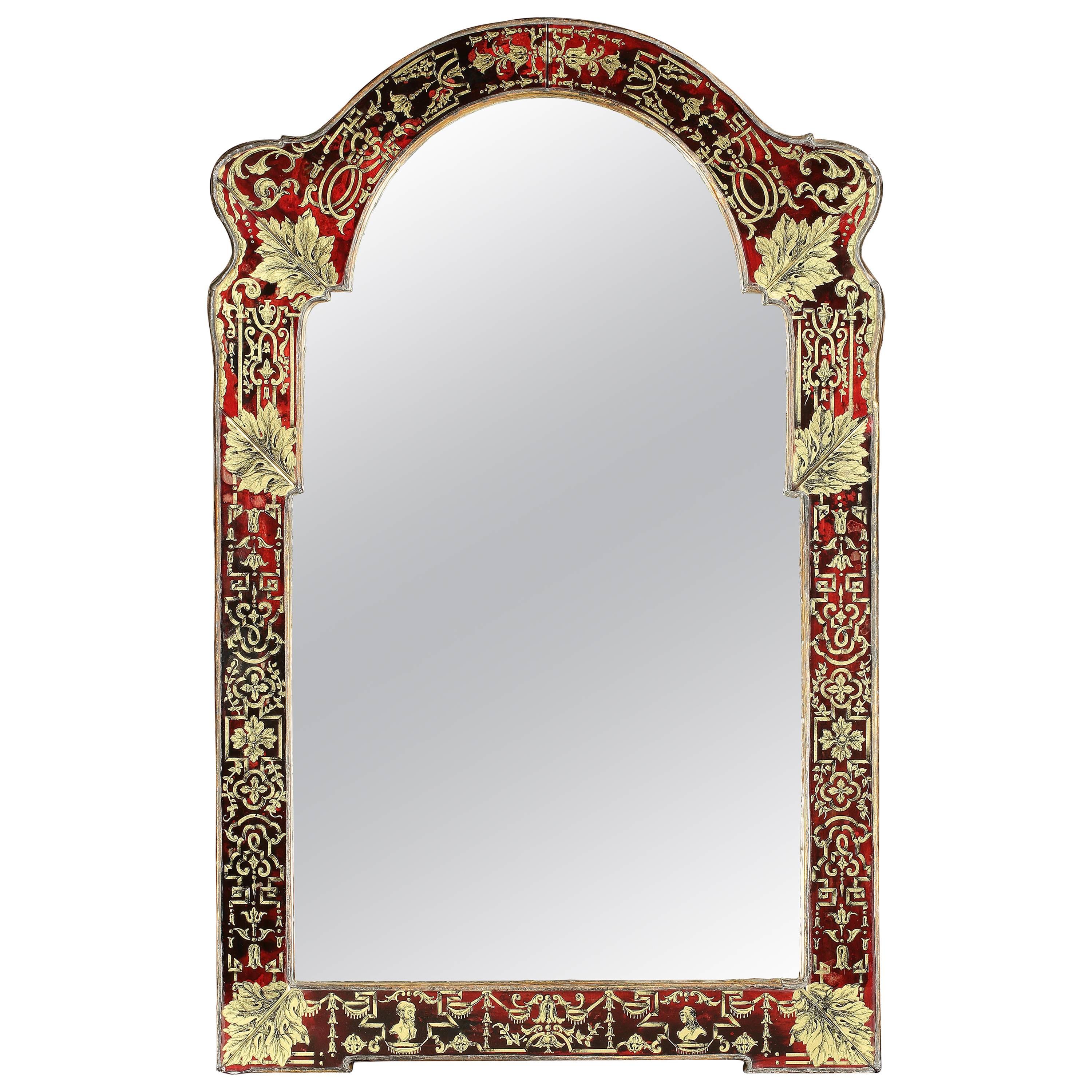 19th Century French Verre Églomisé Mirror
