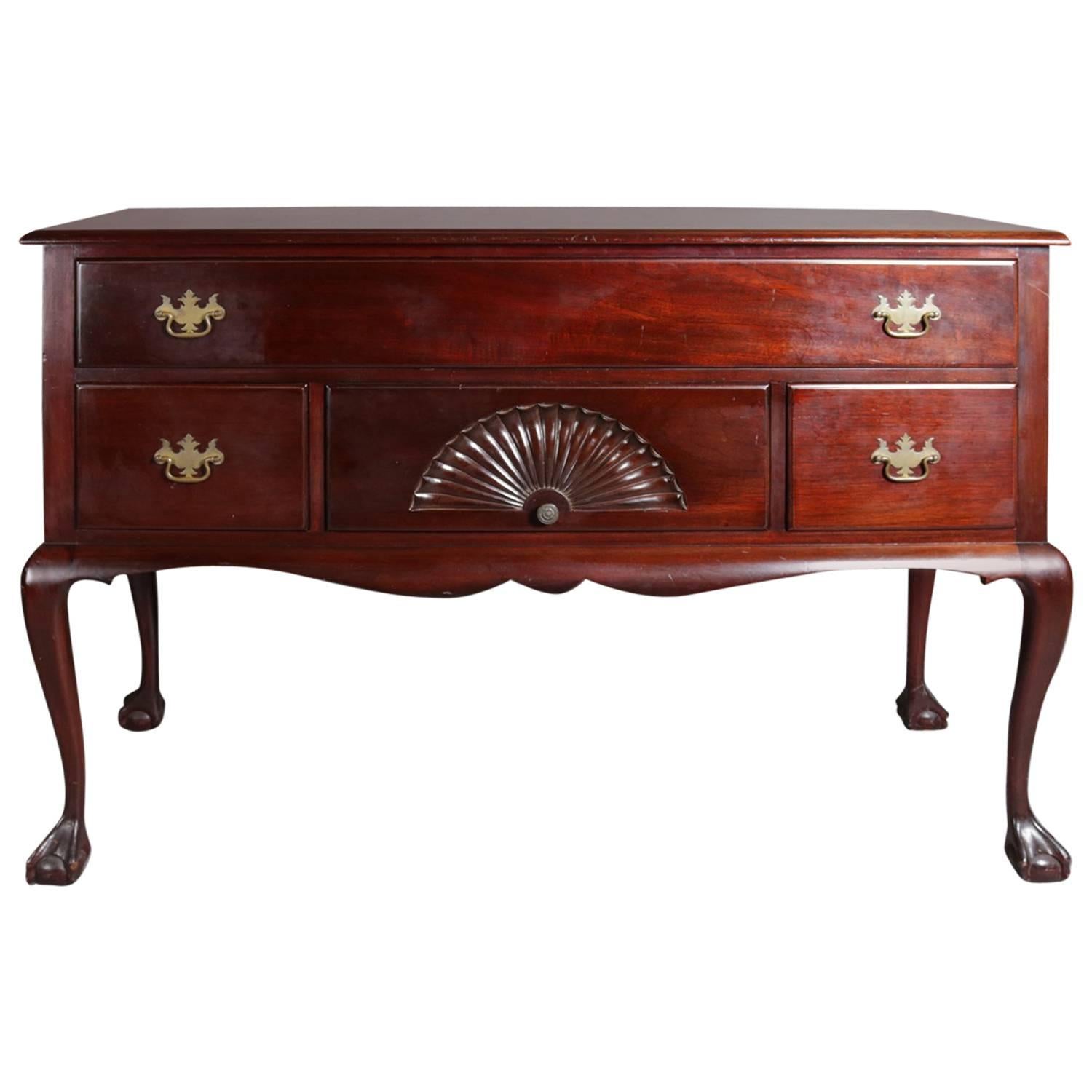 Chippendale Style Mahogany Four-Drawer Server by Kaplan Furniture