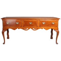 Vintage English Chippendale Style Rosewood Georgian Three-Drawer Server