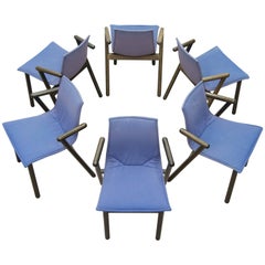 Set of Six chairs Villabianca 1985 by Vico Magistretti for Cassina