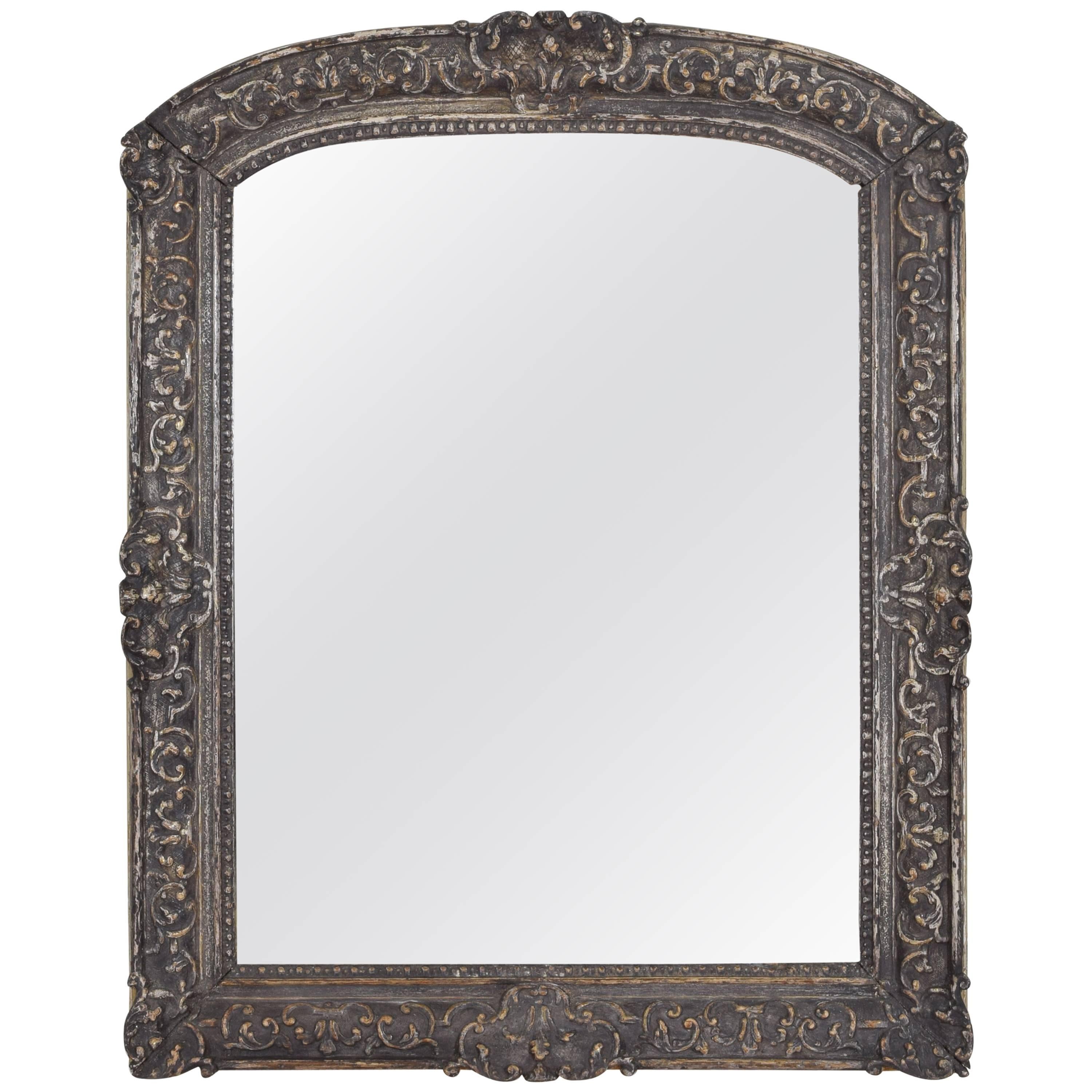 French Carved Regence Mirror, Early 18th Century