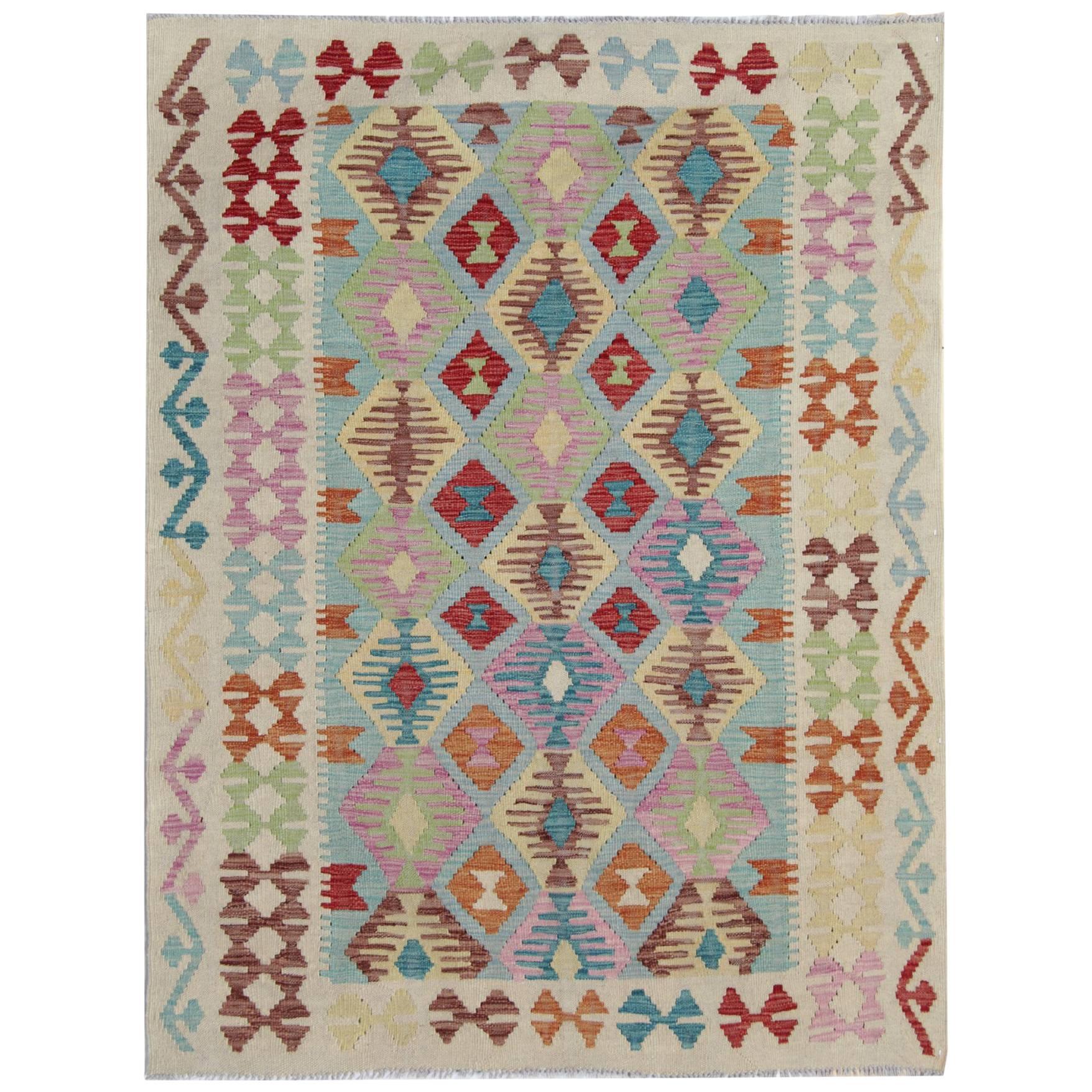 Handmade Carpet Kelim Primitive Kilim Rugs, Traditional Oriental Rugs 