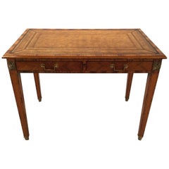 Italian Rosewood and Leather Top Table Desk