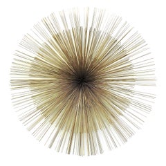 Curtis Jere Brass Starburst Wall Sculpture Mid-Century Modern Metal Art