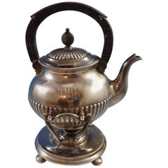 Bigelow, Kennard & Co. Sterling Silver Kettle on Stand with Ebony Hollowware