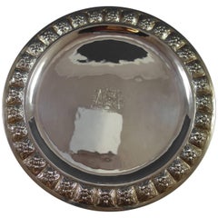 Desert Rose by Sanborns Mexican Sterling Silver Serving Platter Round SKU #1713