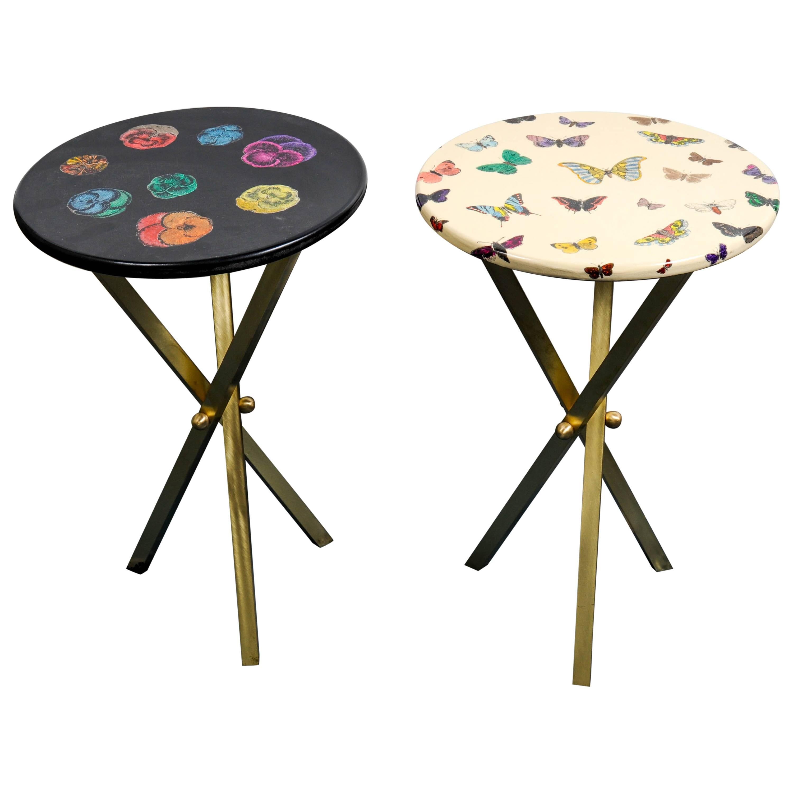Pair of Side Tables by Piero Fornasetti