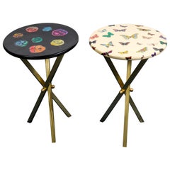 Paire de tables d'appoint par Piero Fornasetti