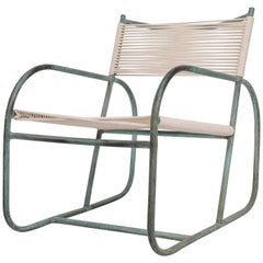 Early Model Bronze Patio Lounge Chair by Walter Lamb