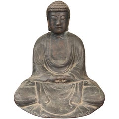 Fine Old Japanese Bronze Seated Buddha