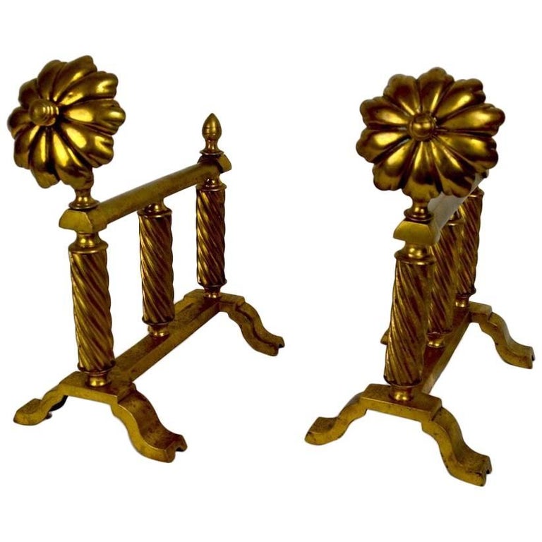 Pr. English Fireplace Tool Rests For Sale at 1stDibs