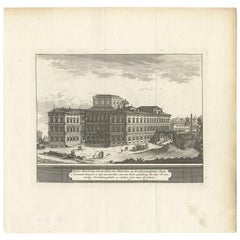 Antique Print of Palazzo Barberinni, Rome by M. de Bruyn, 1779