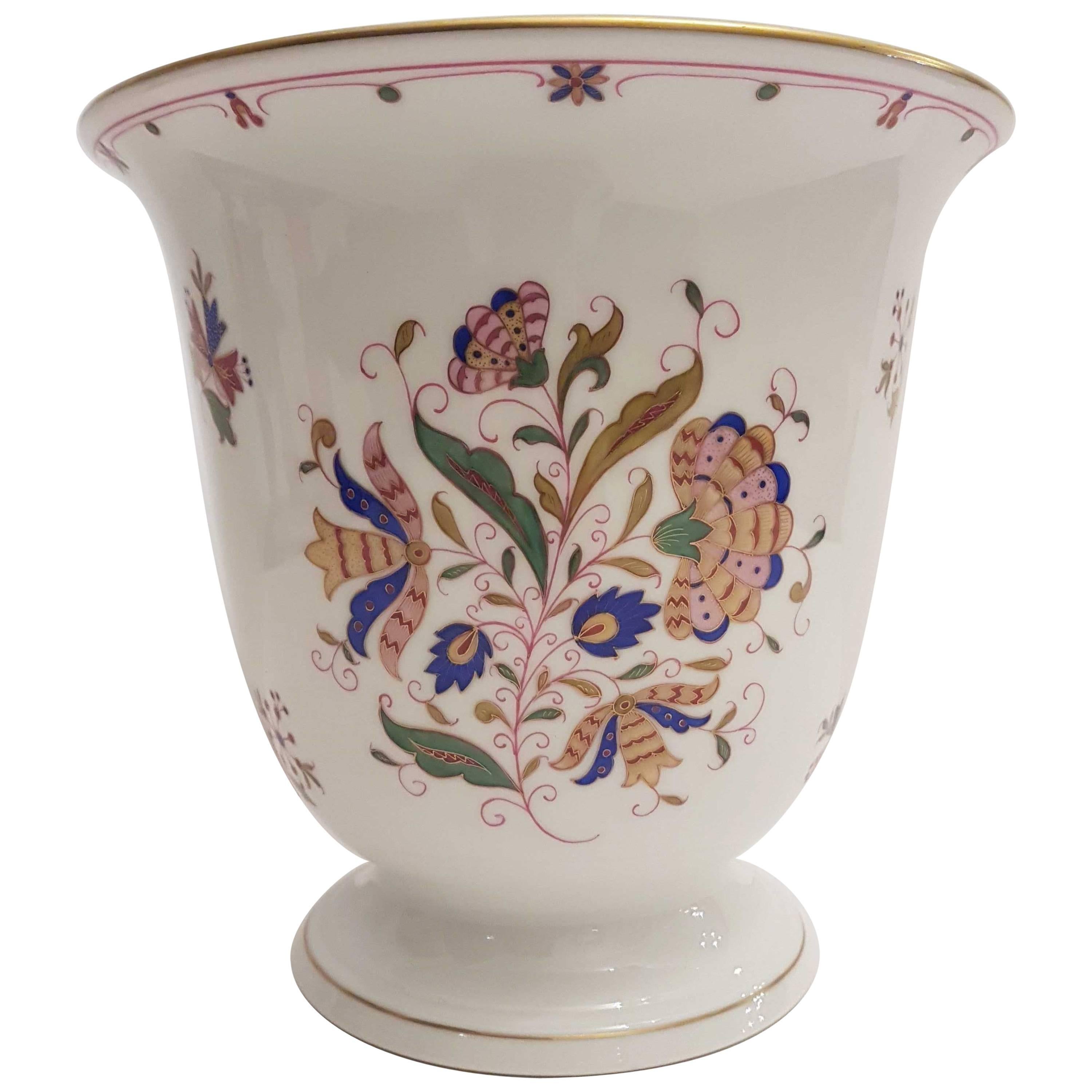 Herend Vase Hand-Painted Hungarian Porcelain, Modern