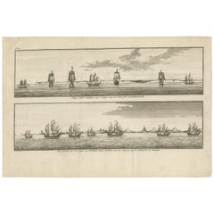 Antique Print of Cape Saint Maria and Tierra del Fuego 'Argentino' by Anson