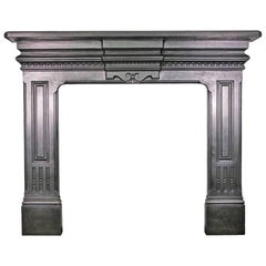 Antique Late 19th Century Cast Iron Fireplace Surround