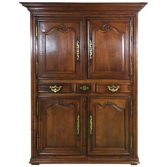 18th Century Louis XIV Oak Buffet Four Doors