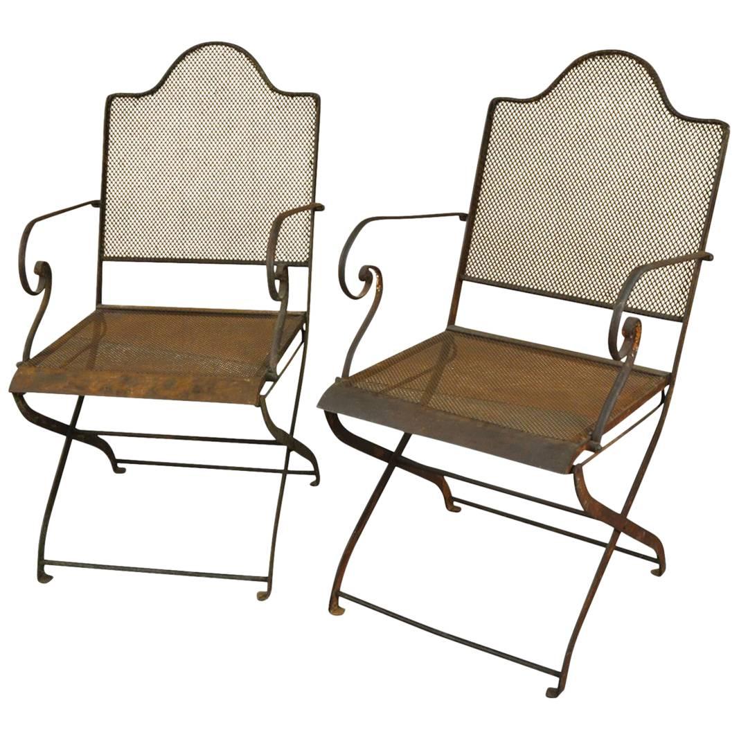 Pair of Later 19th Century Spanish Garden Chairs at 1stDibs