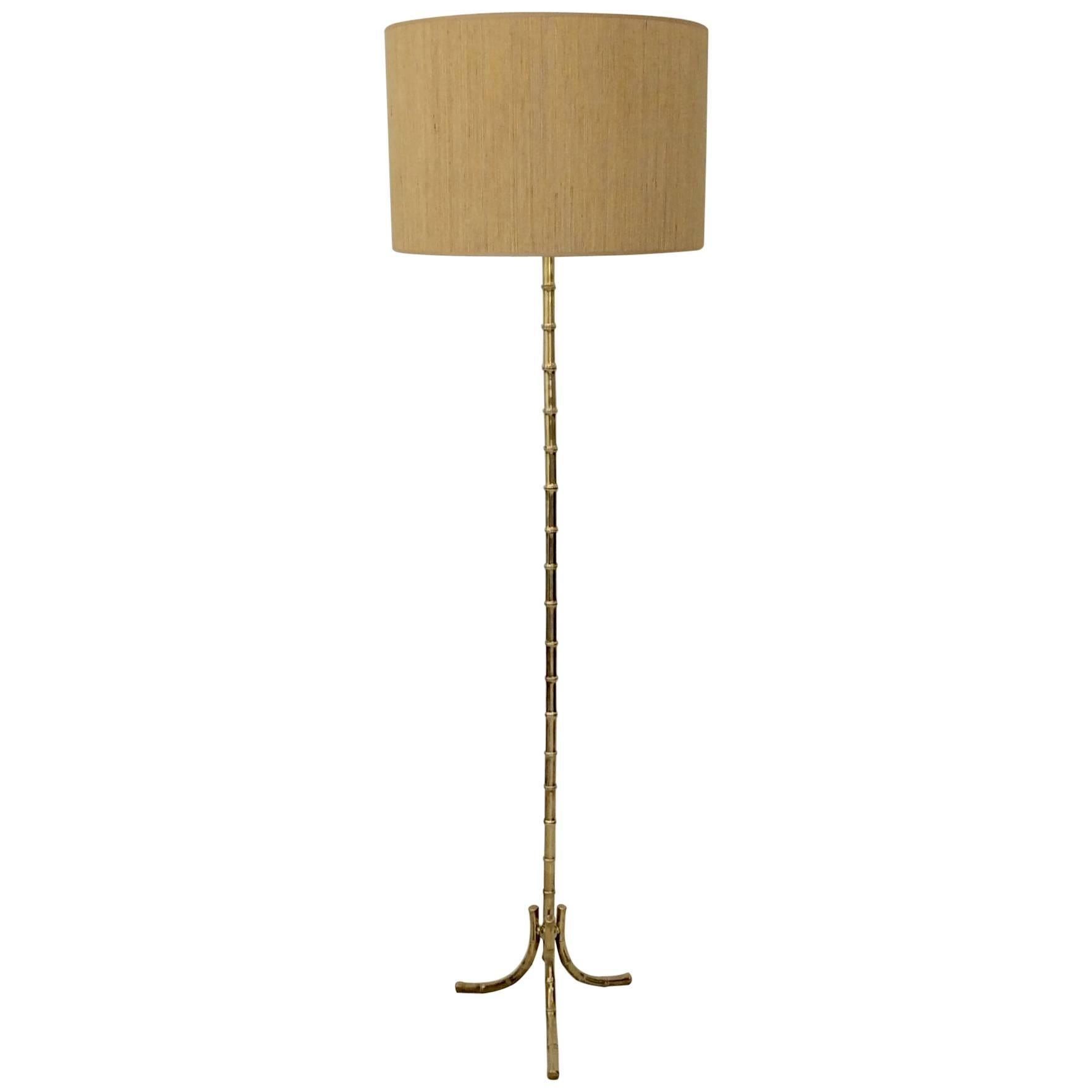 Brass Floor Lamp, circa 1960, France