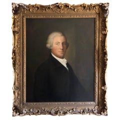 American School Portrait of a Gentleman in Powdered Wig, 18th Century