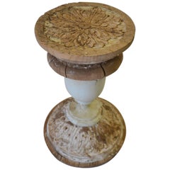 Carved Wood Element Pedestal