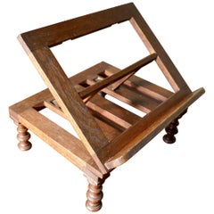 French Swivelling Oak Book Rest or Music Stand, Lutrin