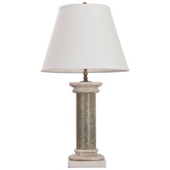 French 19th Century Marble Column Baluster Lamp