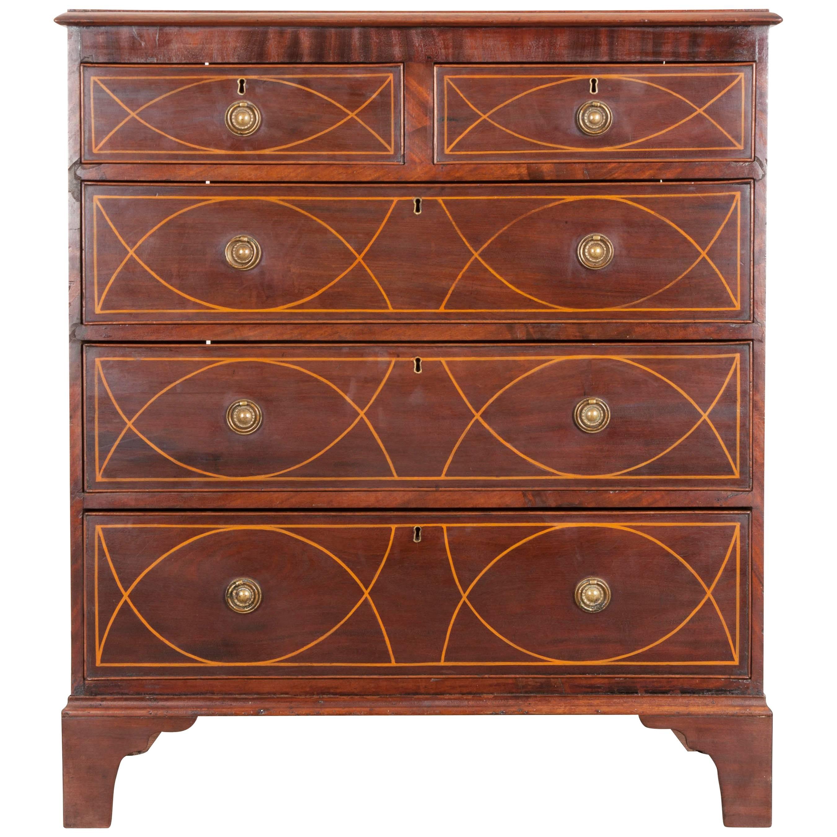 English Early 19th Century Mahogany Chest of Drawers