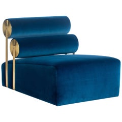Gravity Lounge Chair in Indigo from the Qualia Collection by Azadeh Shladovsky