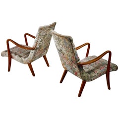 Pair of Axel Larsson Lounge Chairs, Bodafors, Sweden, 1940s