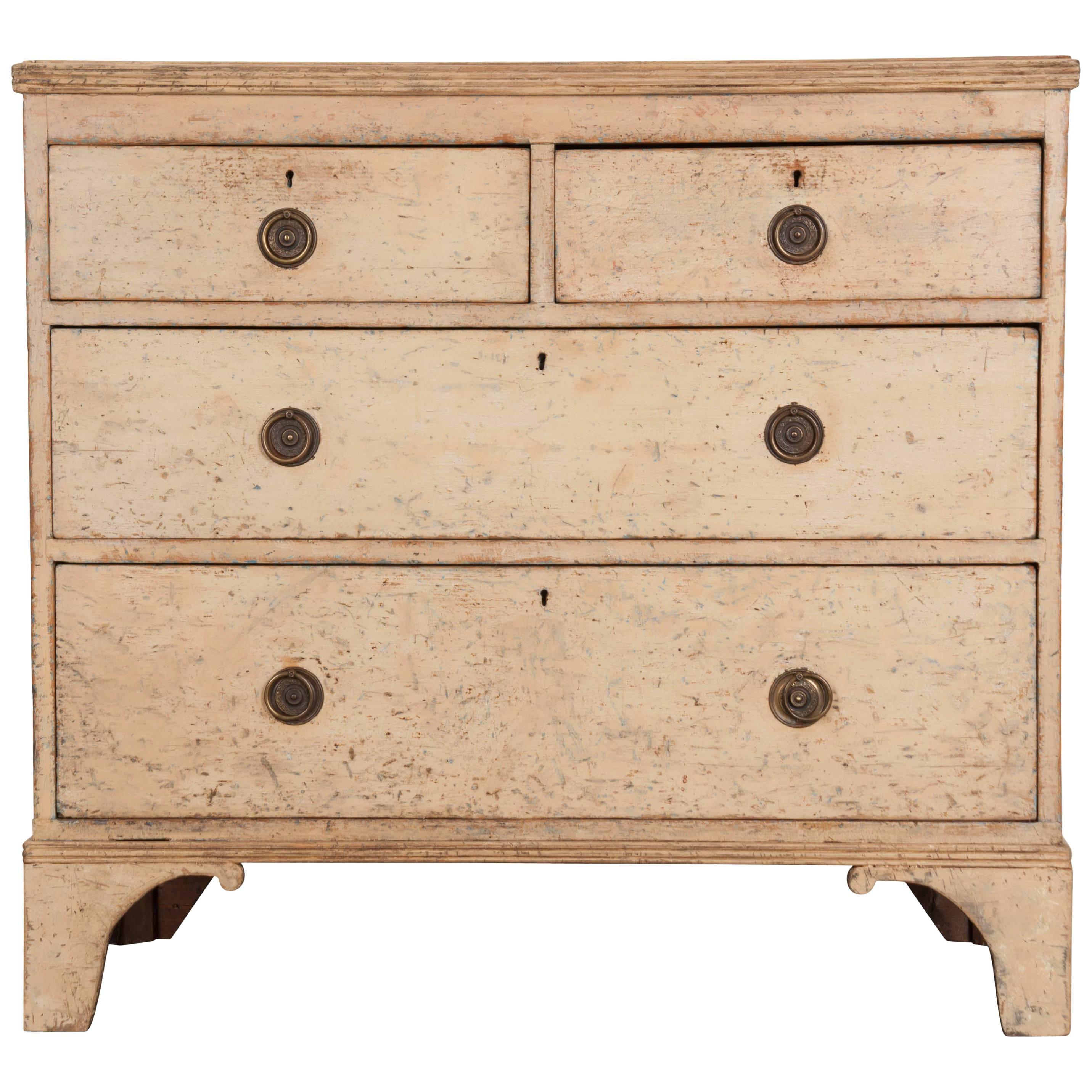 English 19th Century Painted Chest of Drawers