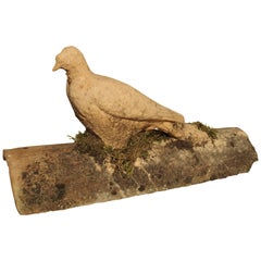 Antique Terracotta Roof Tile with Dove from the South of France
