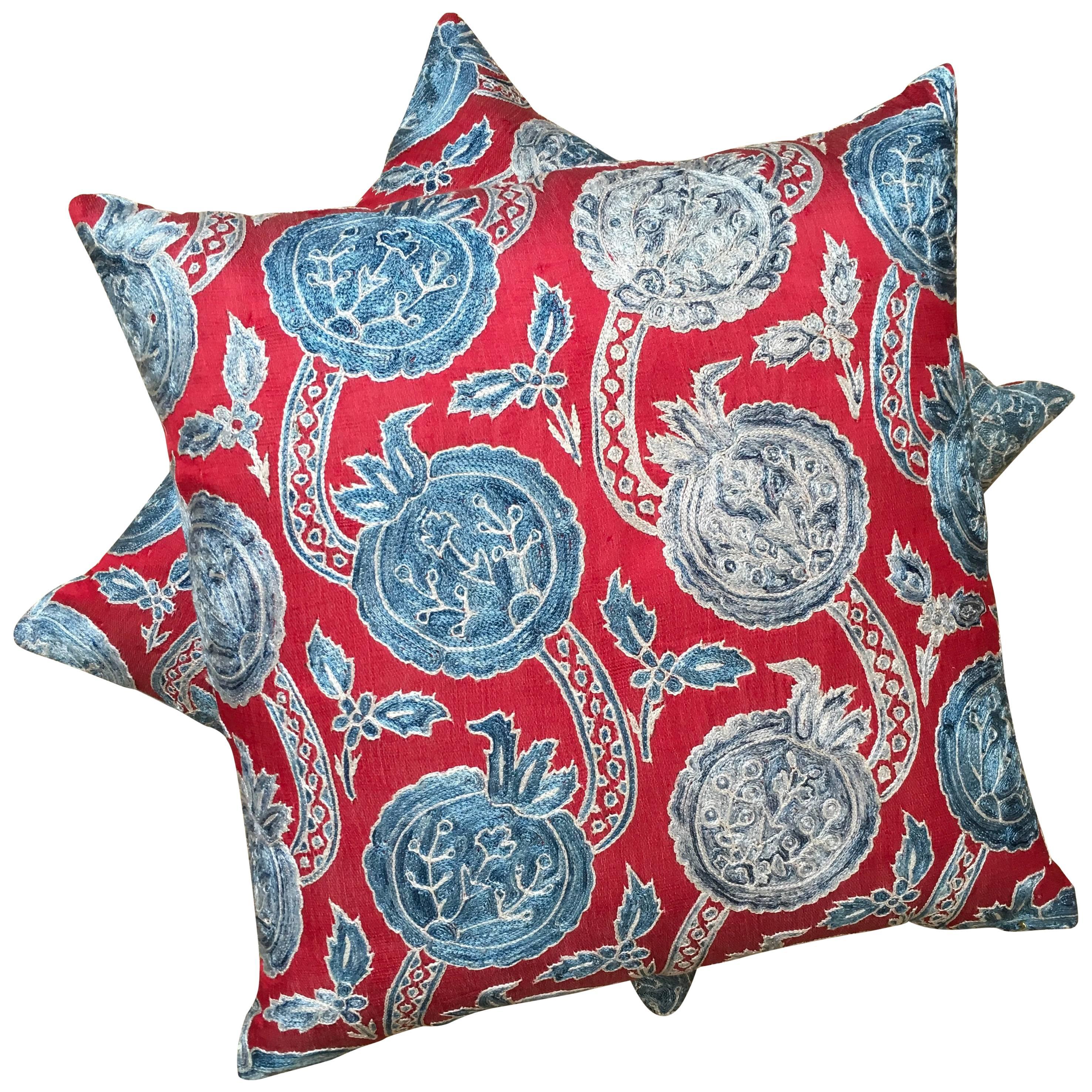 Turkish Hand Embroidered Throw Pillows