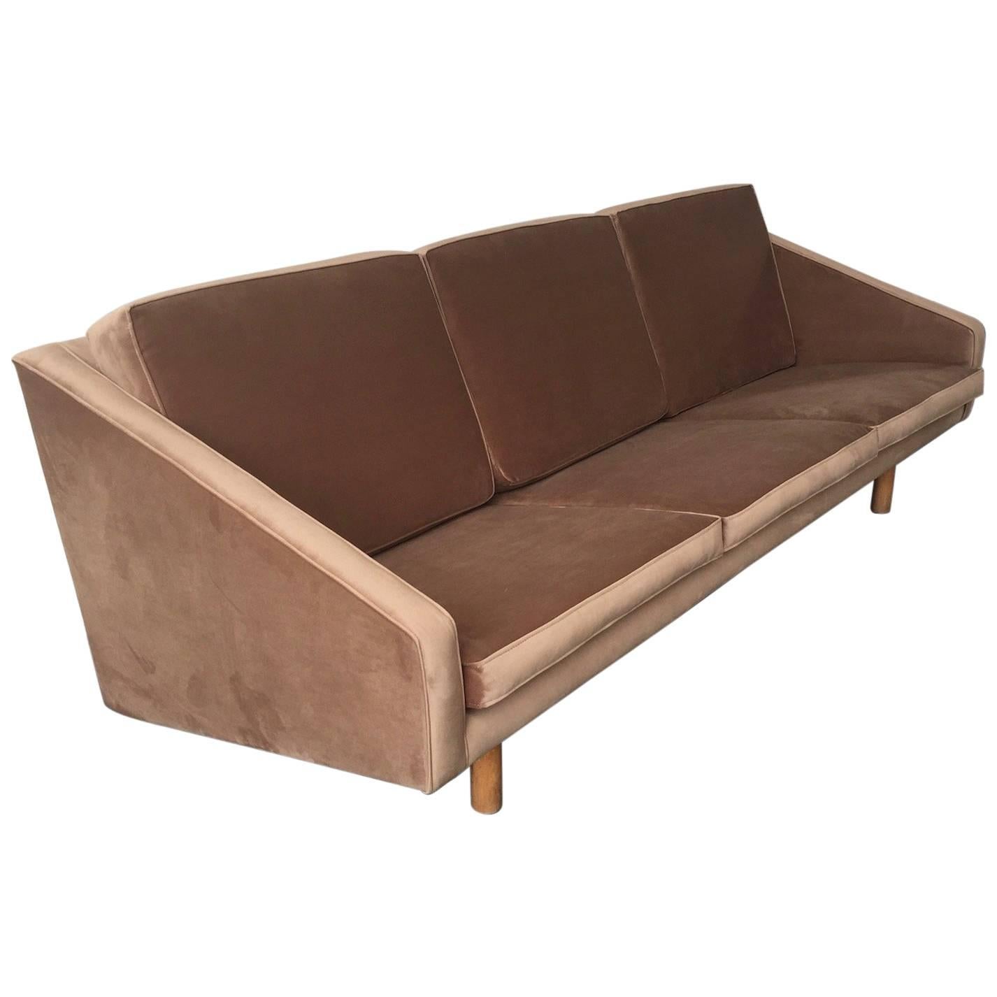 Wonderful Italian Sofa Attributed to Gio Ponti and Completely Re-Upholstered For Sale