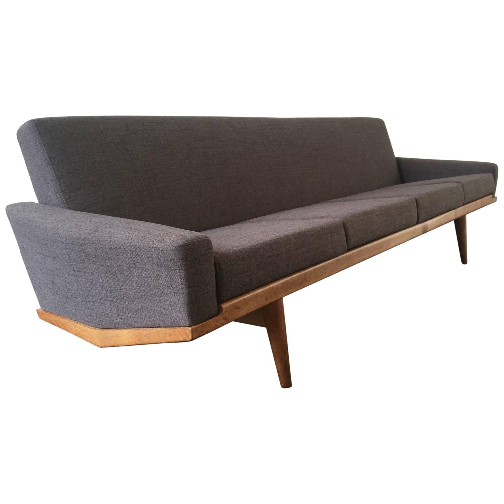 Rare Four-Seat No. 221 Sofa by H. W. Klein, Professional Re-Upholstered For Sale