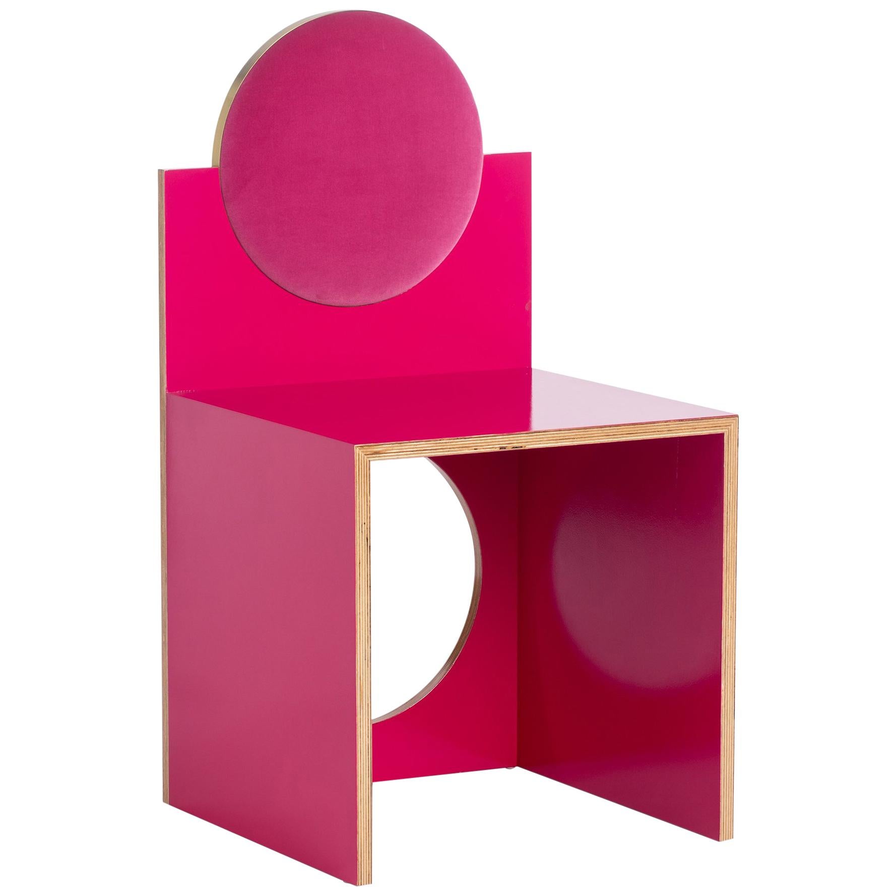 Void Chair in Fuchsia from the Qualia Collection by Azadeh Shladovsky For Sale