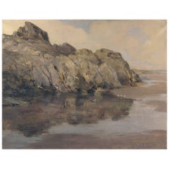 Rocky Seascape by Harry Macgregor Signed & Dated 1927