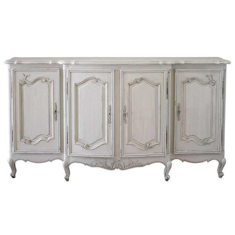 Antique Painted Louis Xv Style French Provincial Server For Antique Painted Louis Xv Style French Provincial Server For