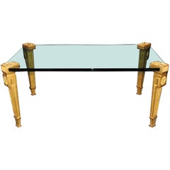 Wonderful French Bronze Glass P.E. Guerin Neoclassical Coffee Cocktail Table