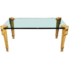 Wonderful French Bronze Glass P.E. Guerin Neoclassical Coffee Cocktail Table