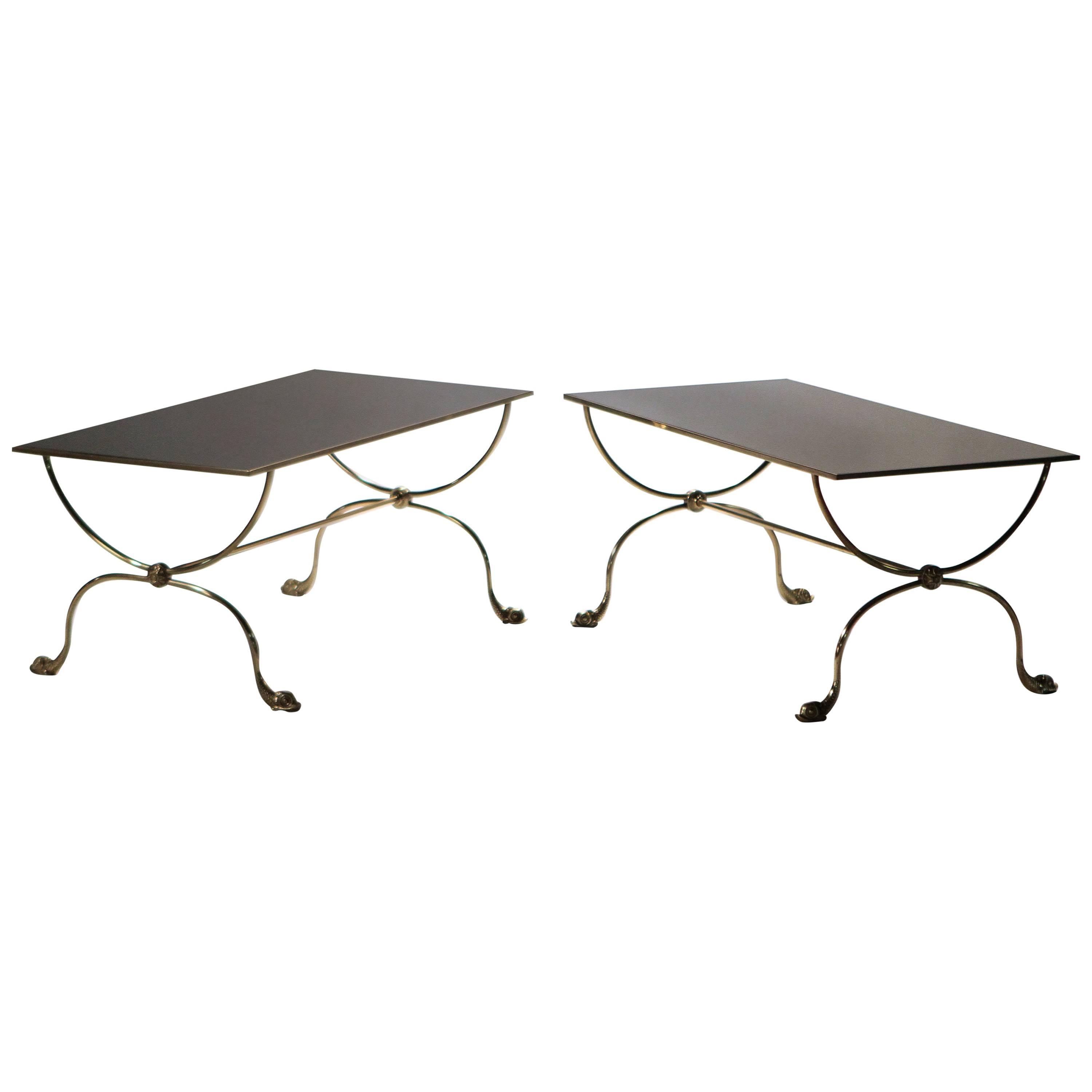 Pair of Neoclassical Maison Jansen Coffee Tables, 1970s