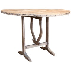 Antique French Folding Vineyard Table, circa 1910