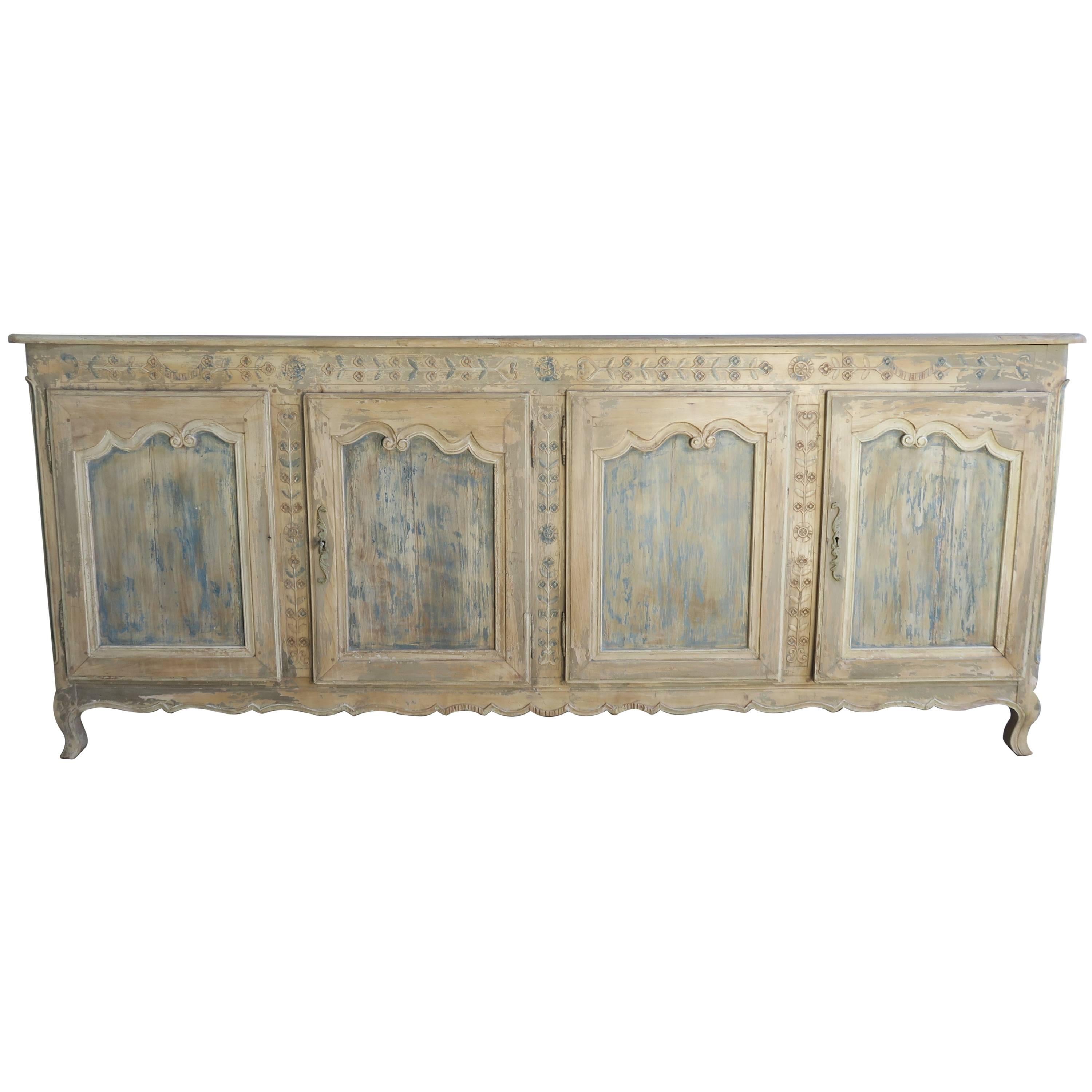 19th Century French Louis XV Style Painted Buffet