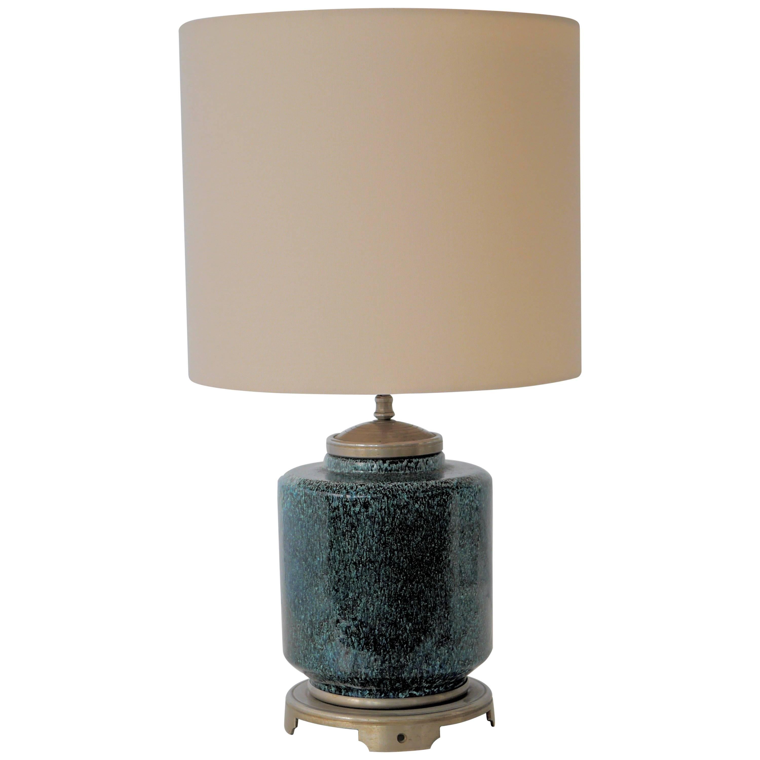 French Ceramic Table Lamp For Sale