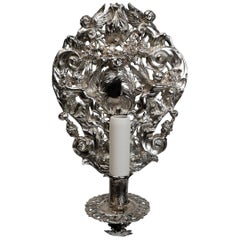 Four Early 20th Century Silver Plated Baroque Style Sconces