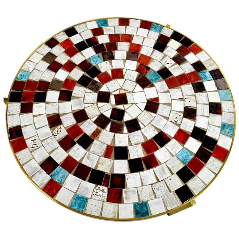 Mosaik-Tisch mit Kachelplatte im Angebot