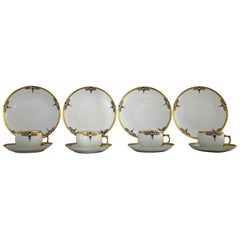 Art Deco J and C Bavaria China Luncheon, Set for Four
