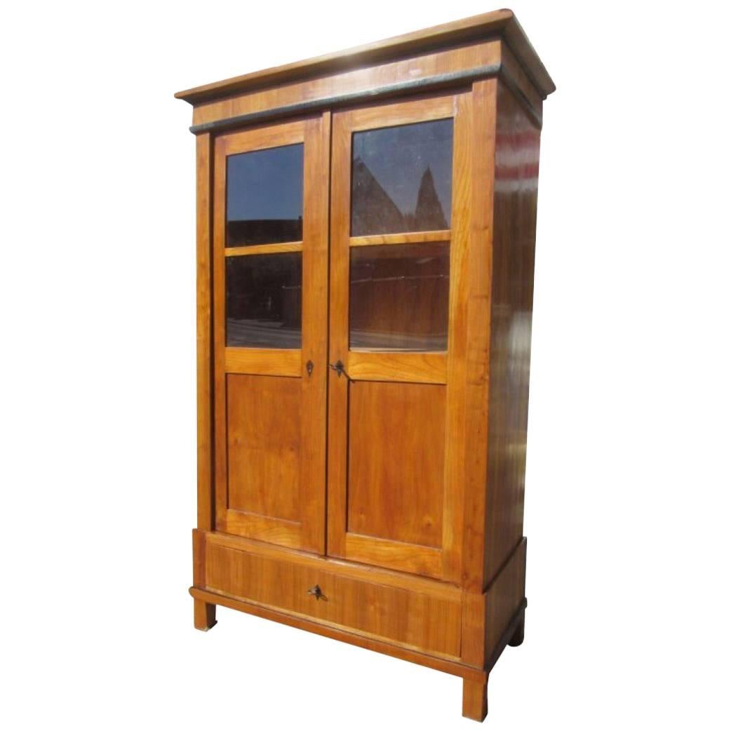 Biedermeier Bookcase from circa 1830 in Cherrywood For Sale
