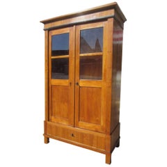 Antique Biedermeier Bookcase from circa 1830 in Cherrywood