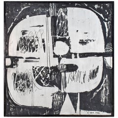 Mid-Century Modern Art Work Panel by Nerone Patuzzi, circa 1970, Italy