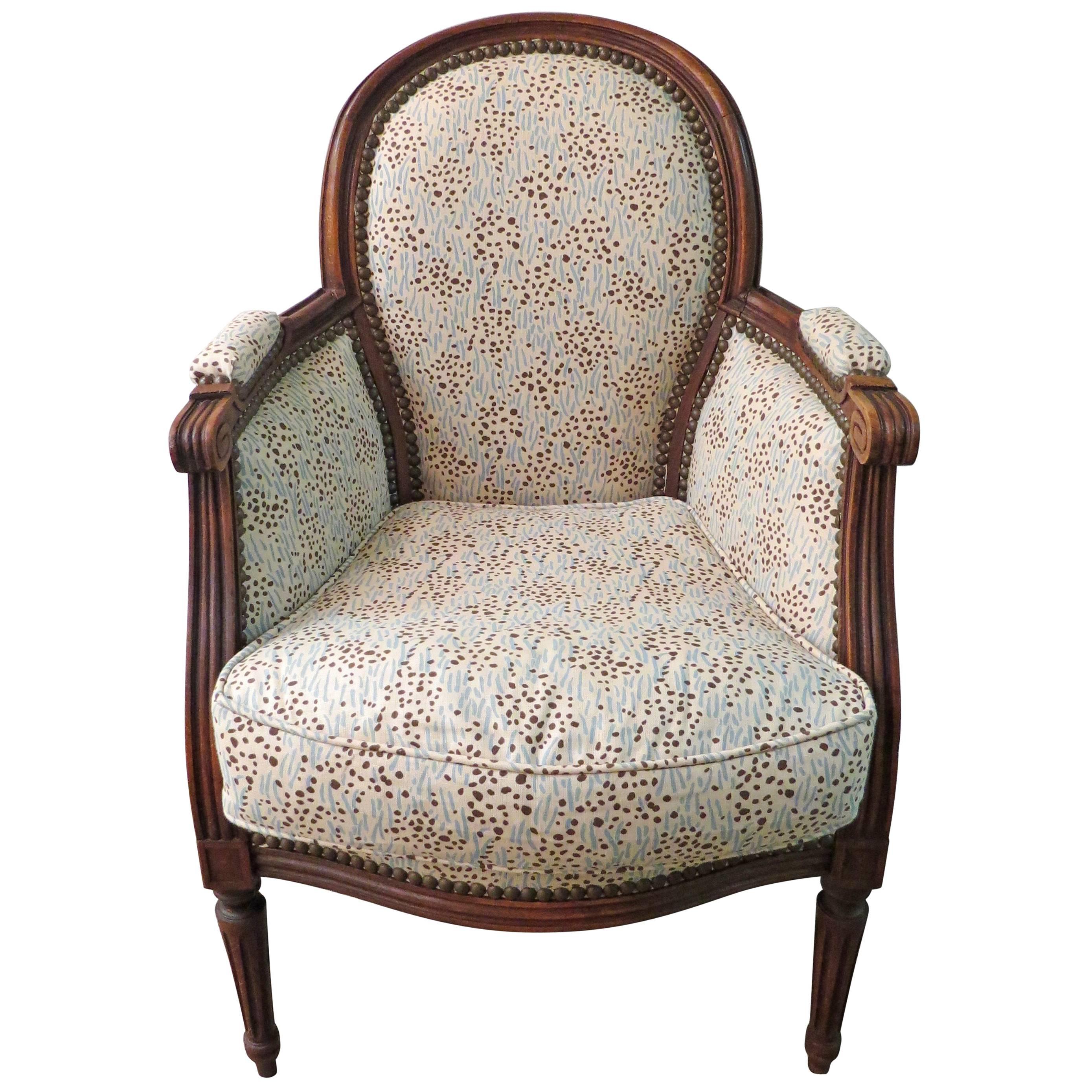 20th Century French Oak Child's Bergere